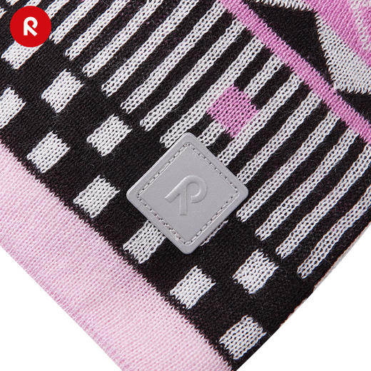 reima男女儿童大童帽子秋冬新款羊毛保暖休闲可爱印花针织帽 商品图5