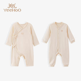英氏婴儿哈衣新生儿连体衣有机棉爬服2022秋新款睡衣YLHAJ02015A YLAAJ02012A
