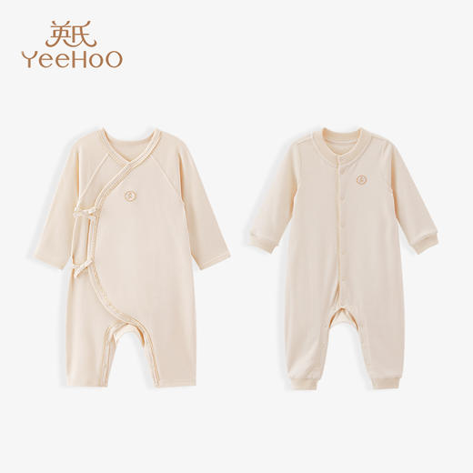 英氏婴儿哈衣新生儿连体衣有机棉爬服2022秋新款睡衣YLHAJ02015A YLAAJ02012A 商品图0