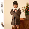littletime女童复古森系连衣裙套装2022女大童文艺格子开衫两件套 商品缩略图1