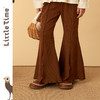 littletime女童休闲裤2022春秋新款薄软女大童喇叭裤森系纯色长裤 商品缩略图0