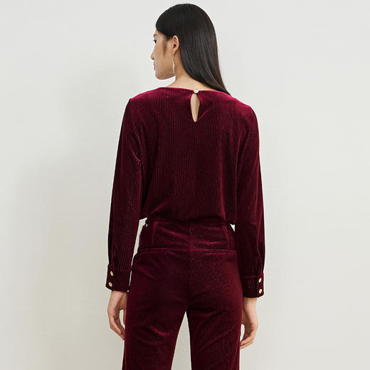 EITIE爱特爱秋季新款修身显瘦纯色上衣女6713409 商品图10