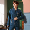 【男士睡衣】-秋冬季翻领开衫简约休闲宽松加大码可外穿家居服 商品缩略图8