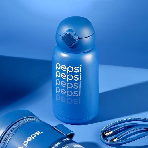 BEDDYBEAR杯具熊 四叶草儿童保温杯直饮背带成人不锈钢水杯百事蓝丝绒 630ml 商品图4