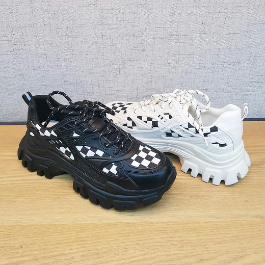 豪行2021春季新款21462132松糕厚底拼接休闲老爹鞋百搭透气运动鞋 商品图3