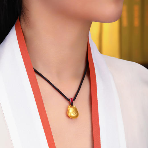 宫匠造办 宫廷净心福袋黄金吊坠 商品图3