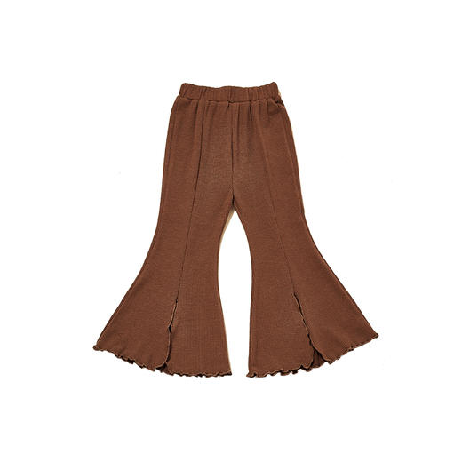 littletime女童休闲裤2022春秋新款薄软女大童喇叭裤森系纯色长裤 商品图4