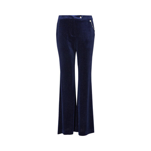 EITIE爱特爱冬季新款时尚通勤复古洋气高腰喇叭长裤女裤6705409 商品图11