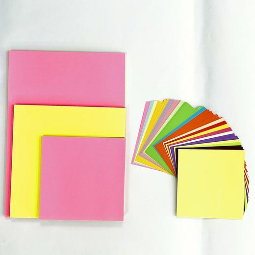 儿童手工彩纸折纸20色彩色折纸纸荧光五颜六色手工纸剪纸千纸鹤折纸彩色折纸手工纸100张1包 商品图2