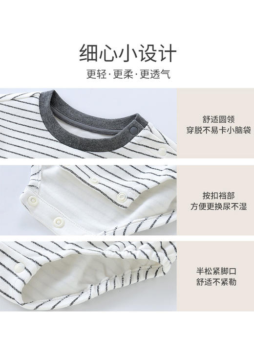 英氏婴儿哈衣男女童连体衣2022春秋季新款长袖包屁衣YZJAJ32019A 商品图3
