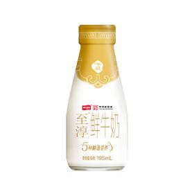 玻璃瓶至淳鲜牛奶   195ml