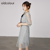 oldcolour2021秋季商场同款温柔花边法式镂空连衣裙N31102130 商品缩略图2