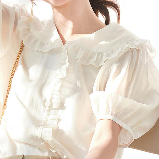 裁缝学苑AQ111娃娃领泡泡袖女衬衫纸样衬衣上衣服装衣服女装打板 商品图2