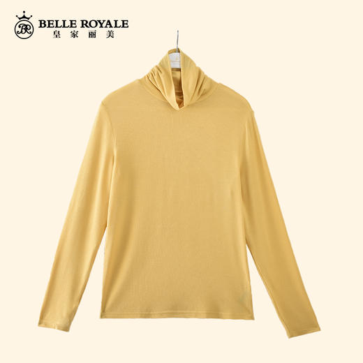 皇家丽美长袖t恤内搭高领翻领打底衫女春秋洋气上衣修身秋衣SZ2650 商品图7