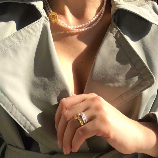 北京仓｜Barbóra-Athenian-缪斯金币 双层珍珠 项圈［希腊设计师] 商品图1