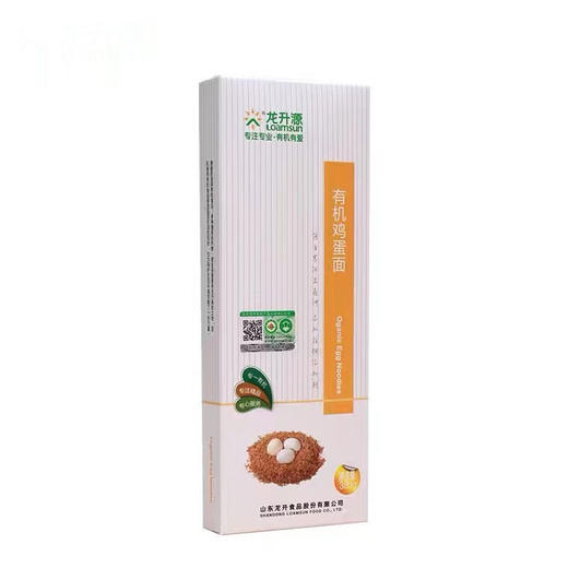 龙升源有机鸡蛋面380g/盒 商品图0