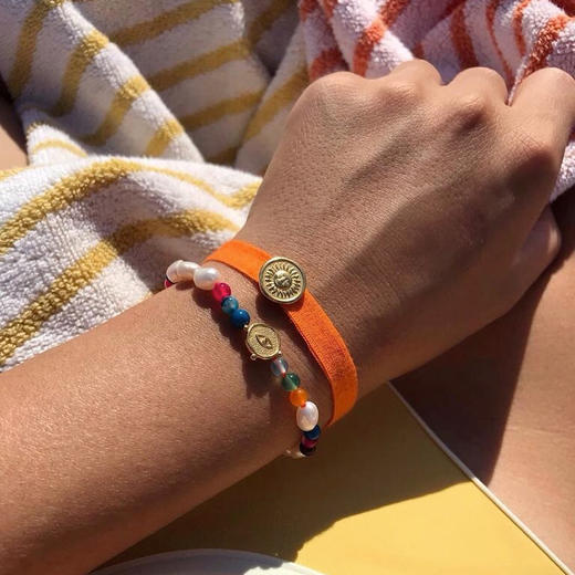 北京仓｜Barbóra-Eye-彩色玛瑙 眼睛金币 手链［希腊设计师] 商品图3