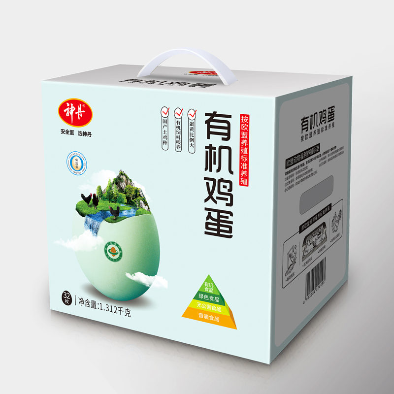 神丹32枚有机鸡蛋礼盒
