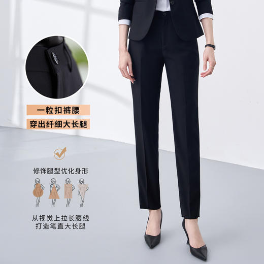 【上衣+裤子】罗蒙春秋西服套装女士正装商务通勤职业工装修身西装女 商品图4