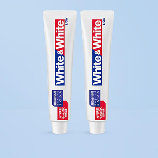 狮王WHITE&WHITE葡萄柚小苏打元气美白牙膏120g（买一送一） 商品图3
