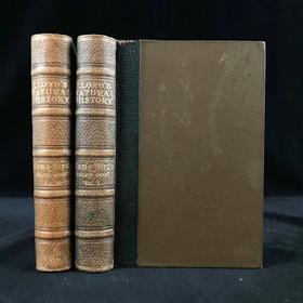 1896年 猎鸟手册（全2卷，真皮脊装） 42幅套色版画与大量黑白文间插图 真皮脊精装32开