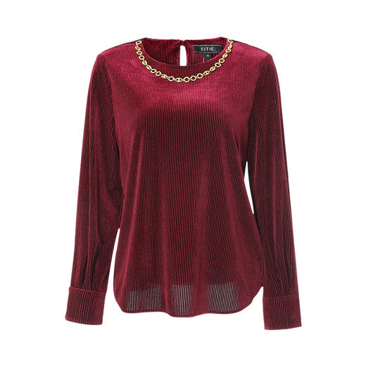 EITIE爱特爱秋季新款修身显瘦纯色上衣女6713409 商品图11