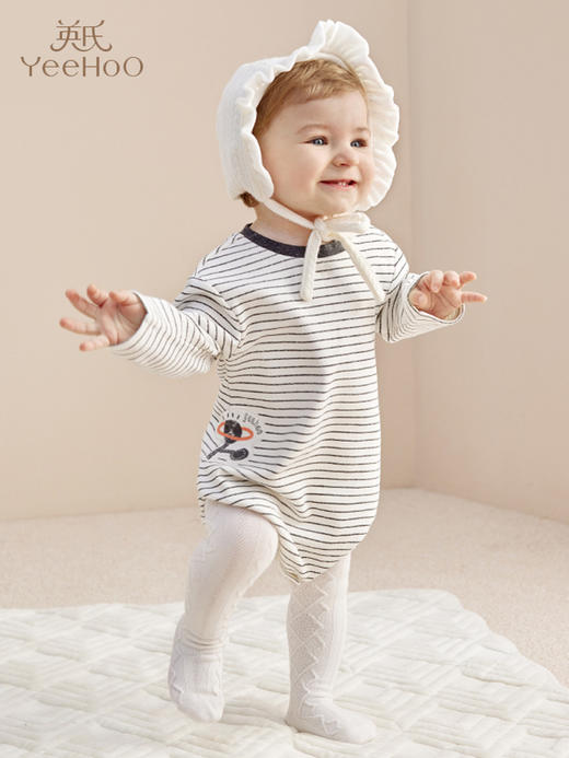 英氏婴儿哈衣男女童连体衣2022春秋季新款长袖包屁衣YZJAJ32019A 商品图1