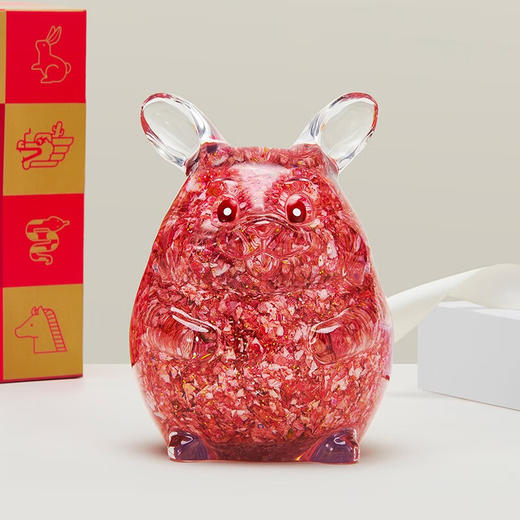 北京印钞有限公司《”兔“个团圆》兔财主碎钞摆件 商品图3