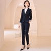 【上衣+裤子】罗蒙春秋西服套装女士正装商务通勤职业工装修身西装女 商品缩略图6