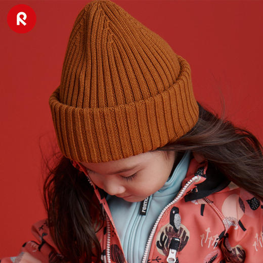 reima男女儿童大童帽子秋季新款纯棉休闲透气弹力保暖针织帽 商品图4