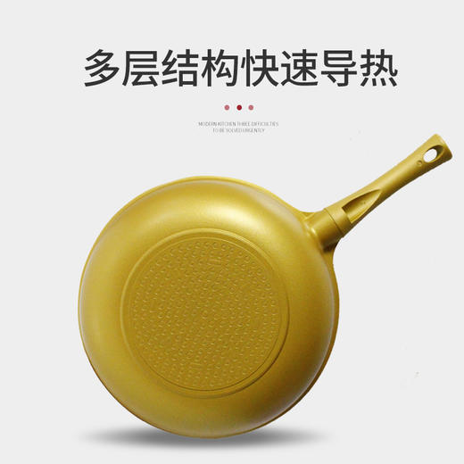 KUC 金色不沾炒锅燃气电磁炉通用不粘锅 20cm/24cm 商品图2