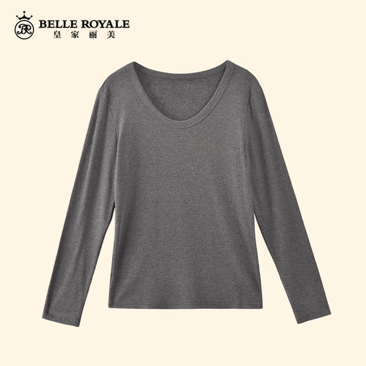 皇家丽美长袖t恤内搭圆领打底衫女春秋洋气上衣修身秋衣SZ2655 商品图3