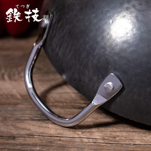 日本铁技高纯铁锅单耳炒锅28cm/30cm/33cm，配木盖 商品图4