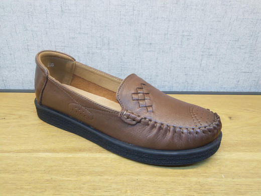 豪行2021年秋季新款213Q46515休闲真皮软底女鞋防滑透气女士单鞋 商品图1