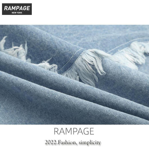 2022新款拼色牛仔半身裙百搭显瘦高腰渐变色小个子裙子女 商品图3