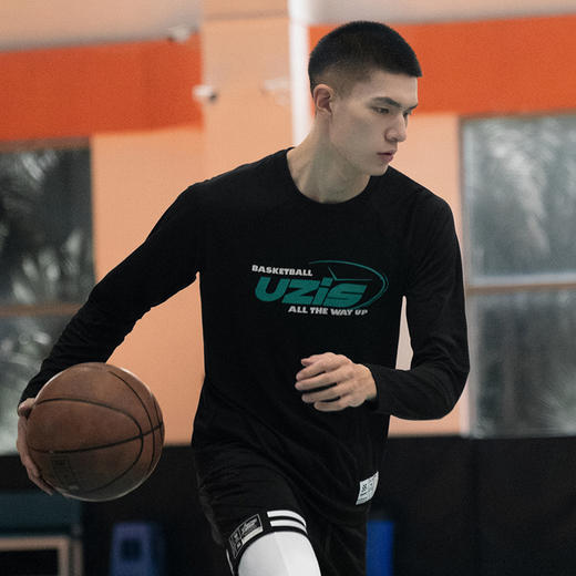 99% UZIS长袖投篮服男圆领宽松篮球训练运动健身速干上衣潮[夺秒] 商品图1