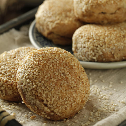 庆福斋麻酱烧饼60g*6个 中华老字号 面食 商品图1