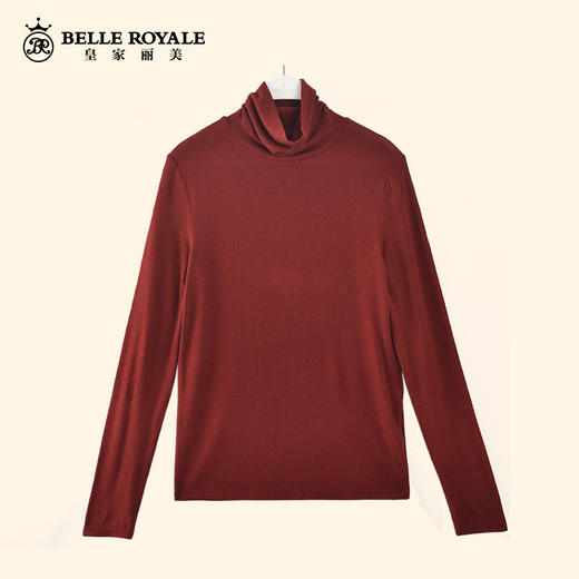 皇家丽美长袖t恤内搭高领翻领打底衫女春秋洋气上衣修身秋衣SZ2650 商品图5