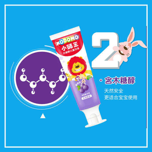 小狮王木糖醇儿童牙膏（葡萄）40克 商品图1