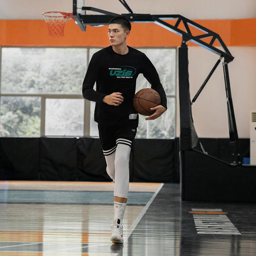 99% UZIS长袖投篮服男圆领宽松篮球训练运动健身速干上衣潮[夺秒] 商品图4