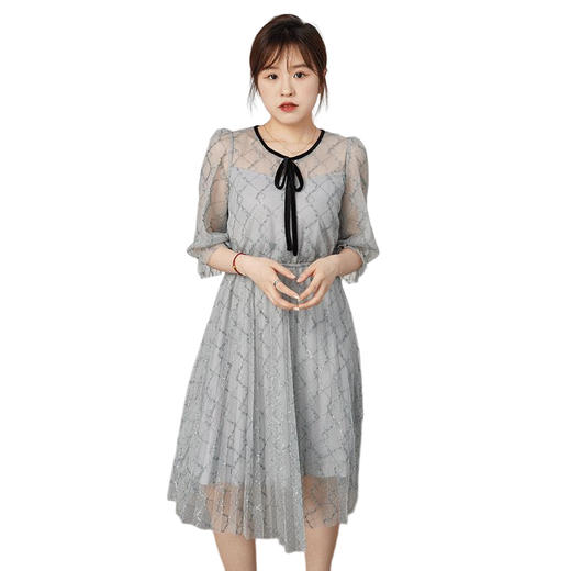 oldcolour2021秋季商场同款温柔花边法式镂空连衣裙N31102130 商品图4