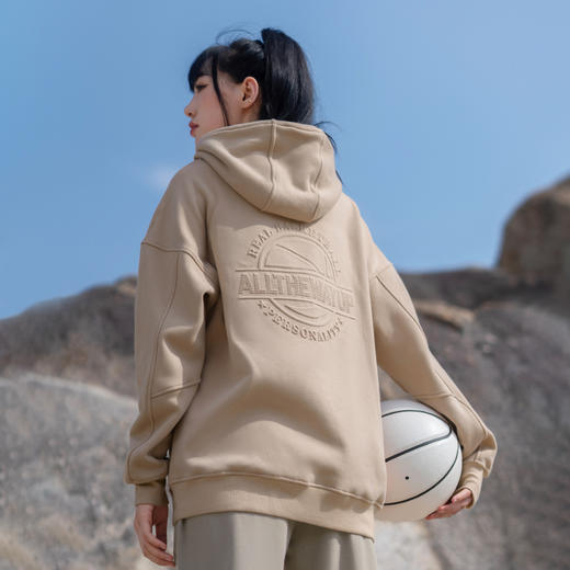 0.1% UZIS运动卫衣男宽松上衣秋季训练篮球套头美式连帽衫[暗章] 商品图2