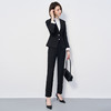 【上衣+裤子】罗蒙春秋女士西服套装职业正装商务通勤上班修身两件套 商品缩略图6