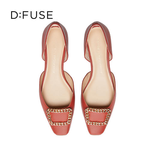 D:FUSE/迪芙斯春季新品法式小方头平底单鞋DF31114001 商品图10