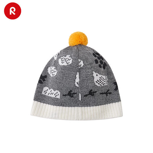 reima男女儿童大童帽子秋季新款保暖羊毛可爱印花休闲针织帽 商品图3