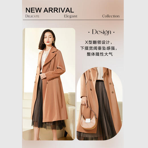 乔万尼春款风衣英伦复古高级感EF3A841 商品图2