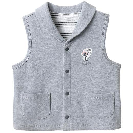 英氏儿童马甲婴儿衣服2022秋季新款童装上衣双层YZJGJ32002A 商品图4