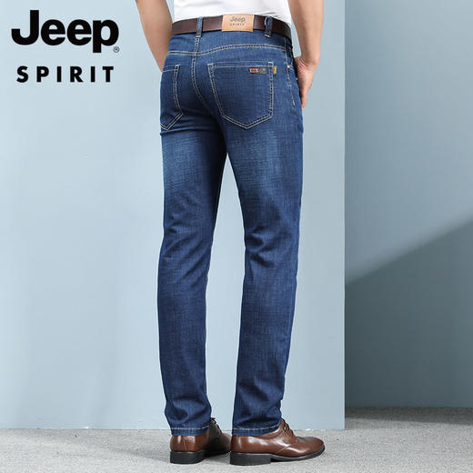 【亲肤透气 经穿耐磨】Jeep spirit 直筒弹力牛仔裤 商品图3