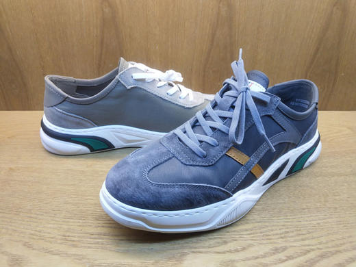 豪行正品2021春季新款11162205透气运动鞋男平底百搭系带休闲单鞋 商品图3