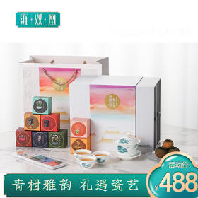 中国色故宫美之四时流转 送高温骨瓷茶具一套+小青柑 80g礼盒广东特产商务礼